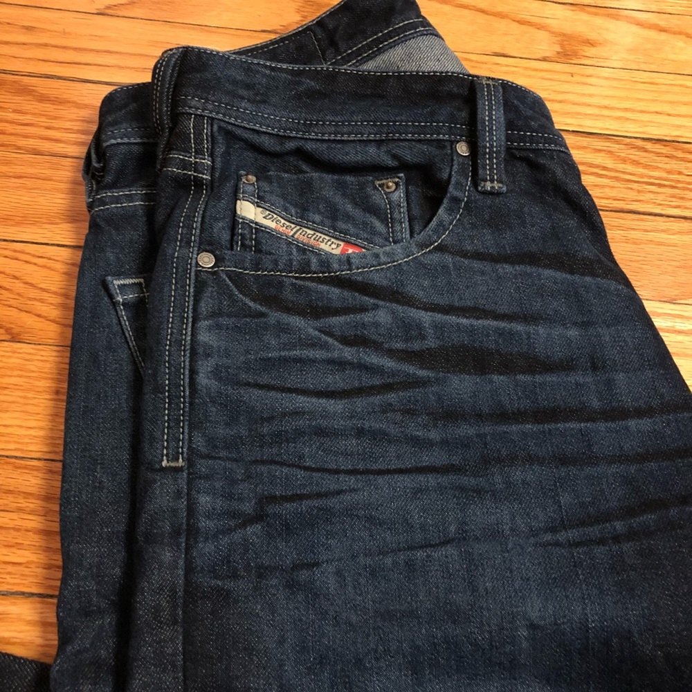 Diesel Dark Wash with Fading & Whiskering